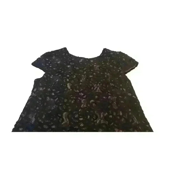 SUZI CHIN for‎ MAGGY BOUTIQUE Black CAP Sleeve LACE Cocktail DRESS LBD Size 12P - Picture 4 of 11
